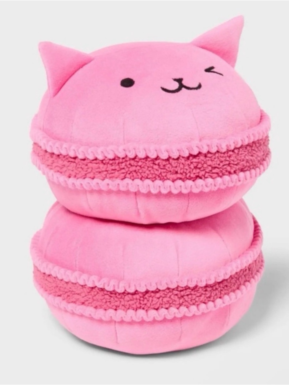 Pillowfort Plush Cat Macaron Kids 9in Pink Mini Weighted Sensory Stuffed Toy
